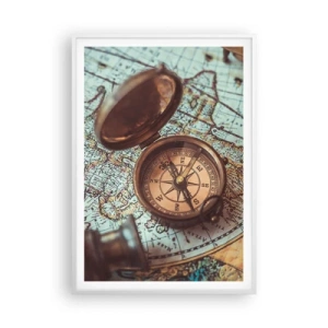 Poster in einem weißen Rahmen - Für den Abenteurer - 70x100 cm