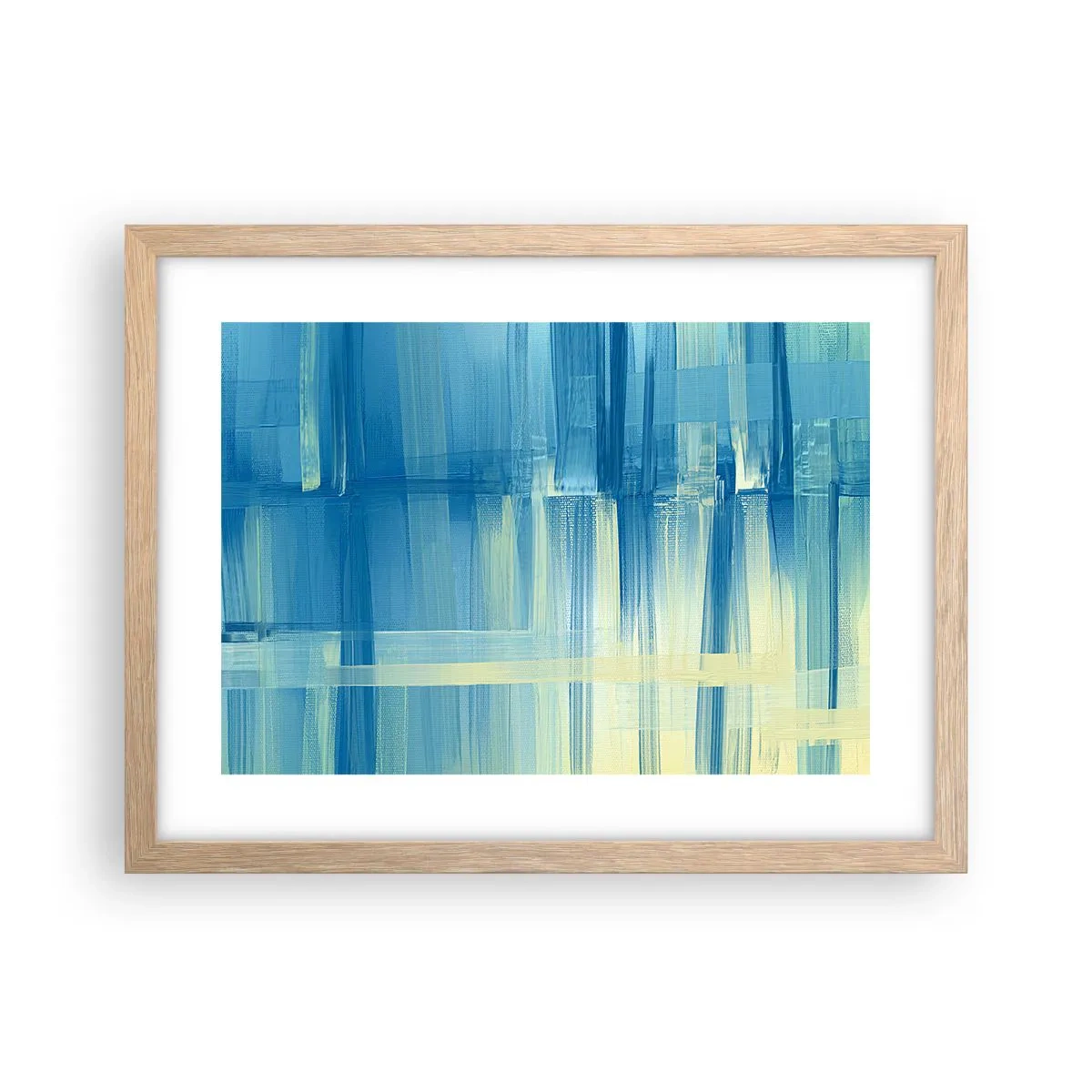 Poster in einem Rahmen aus heller Eiche - Komposition in Türkis - 40x30 cm