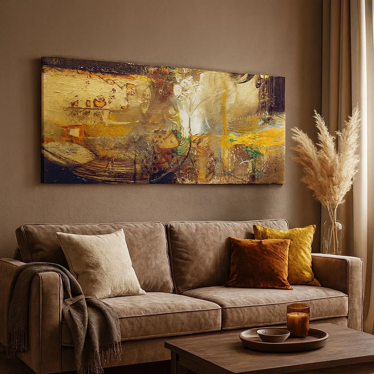 Bild auf Leinwand - Leinwandbild - Kalt, wärmer, heiß - 100x40 cm