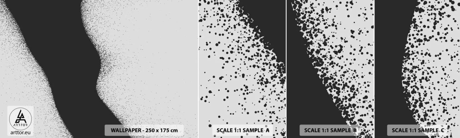 Fototapeten Muster Selbstklebend Deluxe Sticker - Flüssiges Gleichgewicht - Abstraktion, Stück, Minimalismus - 100x30 cm