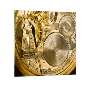 Glasbild - Bild auf glas - Geh mit der Zeit - 70x70 cm