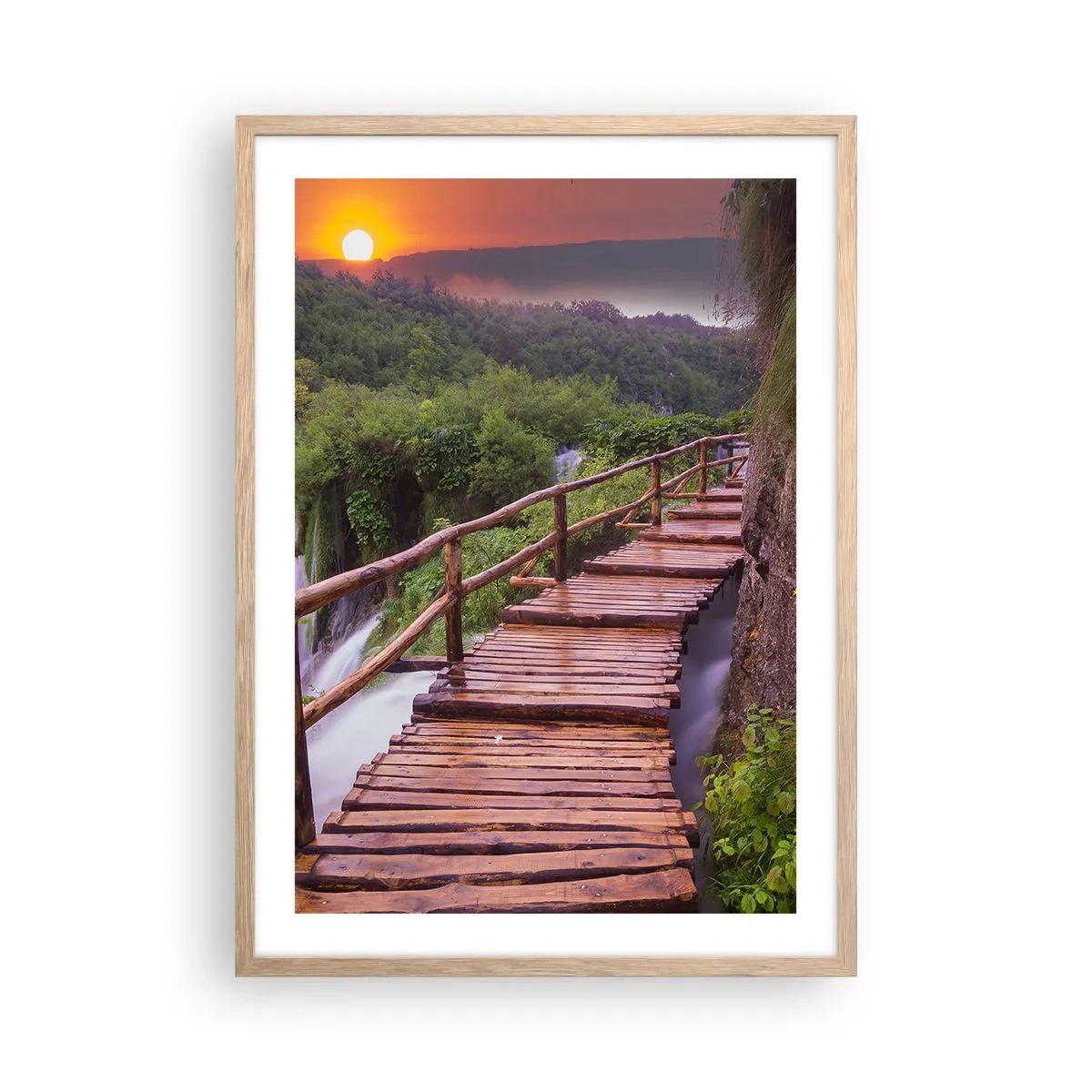 Poster in einem Rahmen aus heller Eiche - Schönheit jenseits des Glaubens - 50x70 cm