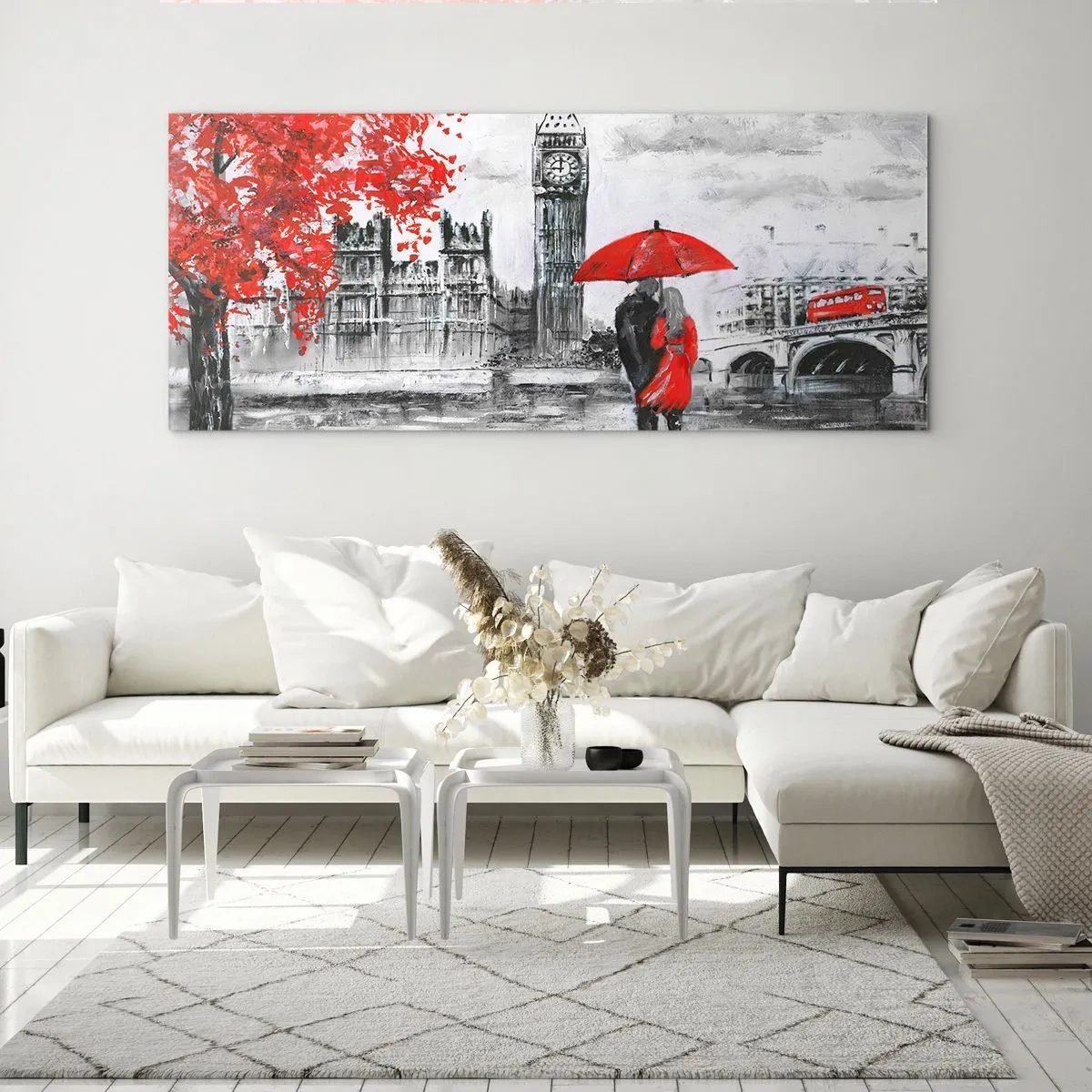 Glasbild - Bild auf glas - Verliebt in London - 90x30 cm