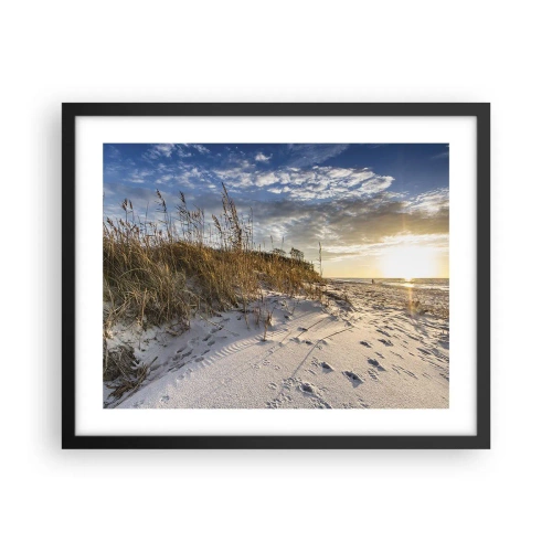 Poster in einem schwarzem Rahmen - Einladung zu einem Spaziergang - 50x40 cm