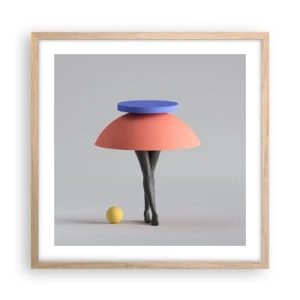 Poster in einem Rahmen aus heller Eiche - Surrealistische Komposition - 50x50 cm