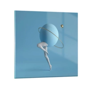 Glasbild - Bild auf glas - Und die Planeten spielen verrückt - 30x30 cm