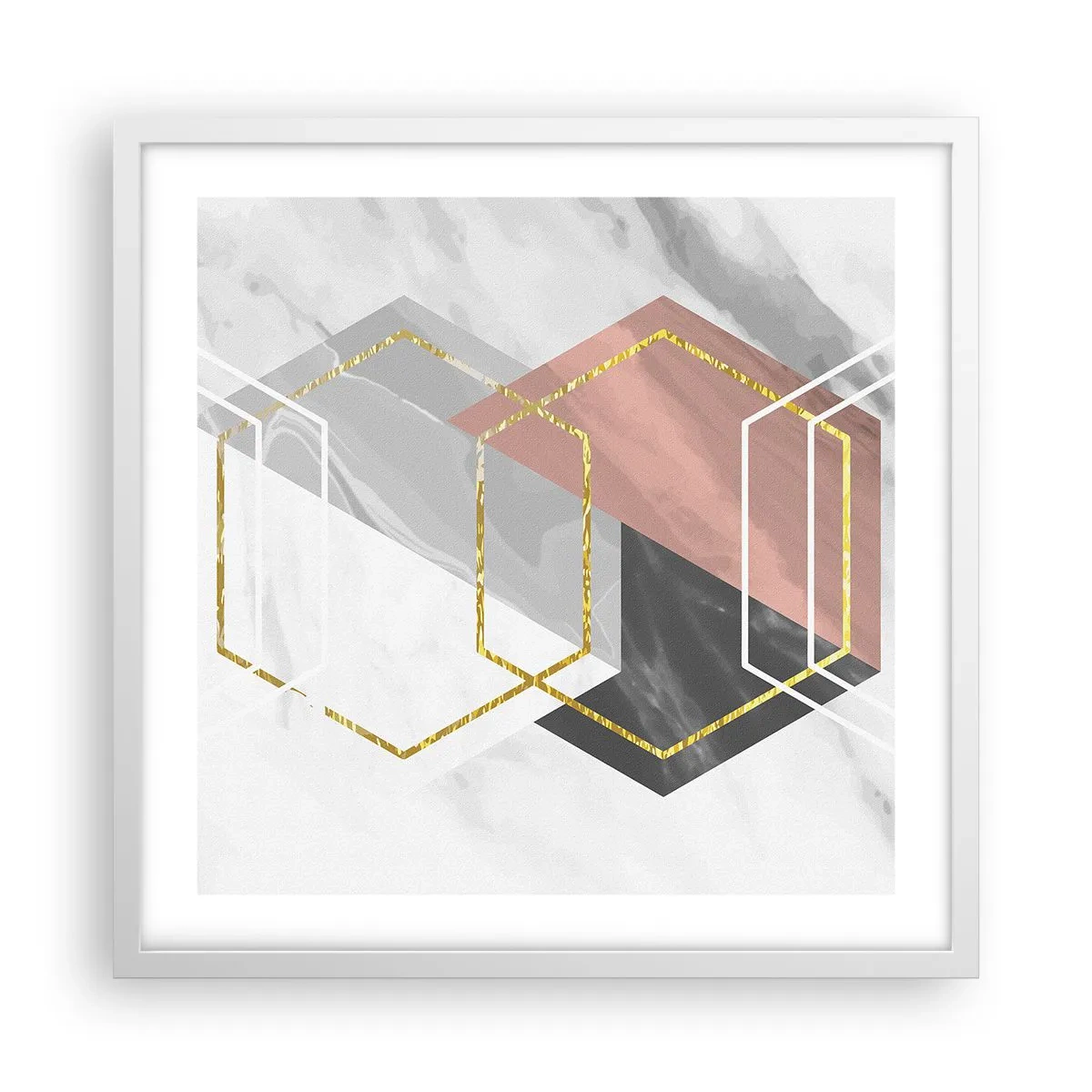 Poster in einem weißen Rahmen - Kettenkomposition - 50x50 cm