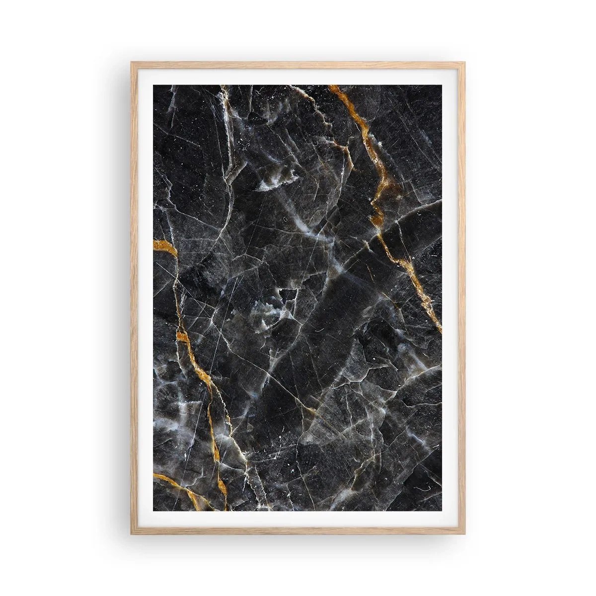 Poster in einem Rahmen aus heller Eiche - Das Innenleben des Steins - 70x100 cm