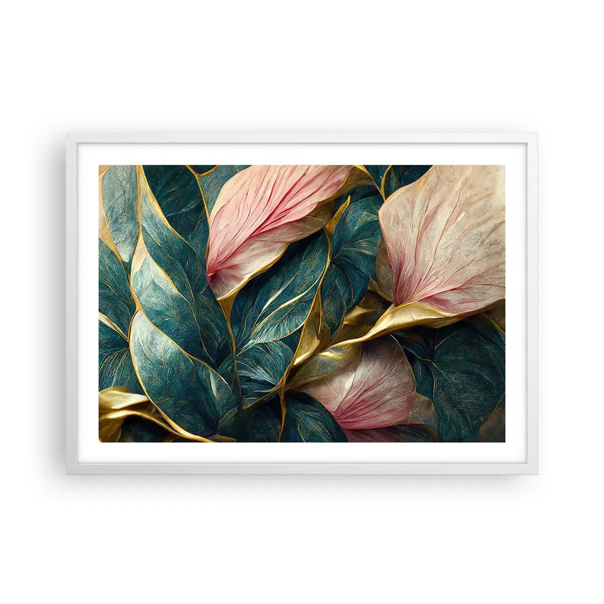 Poster in einem weißen Rahmen - Natürliche Eleganz und Stil - 70x50 cm