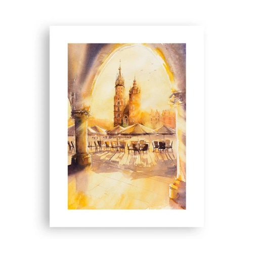 Poster - Östlich über dem Krakauer Marktplatz - 30x40 cm