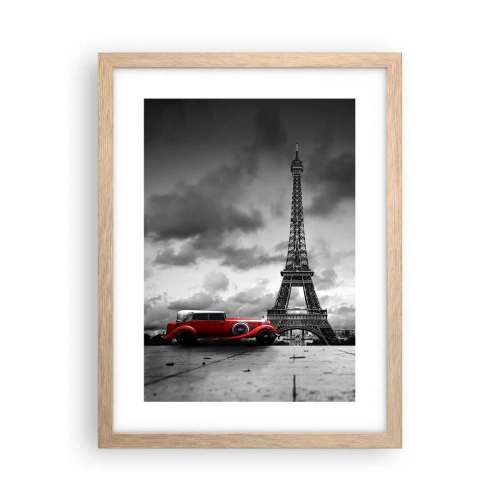 Poster in einem Rahmen aus heller Eiche - Vor nicht allzu langer Zeit in Paris - 30x40 cm