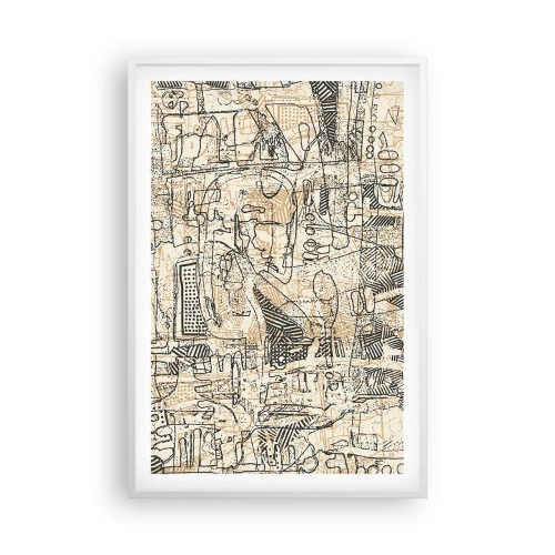 Poster in einem weißen Rahmen - Es wartet darauf, entschlüsselt zu werden - 61x91 cm
