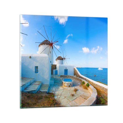 Glasbild - Bild auf glas - Der blaue Wind vom Meer - 30x30 cm