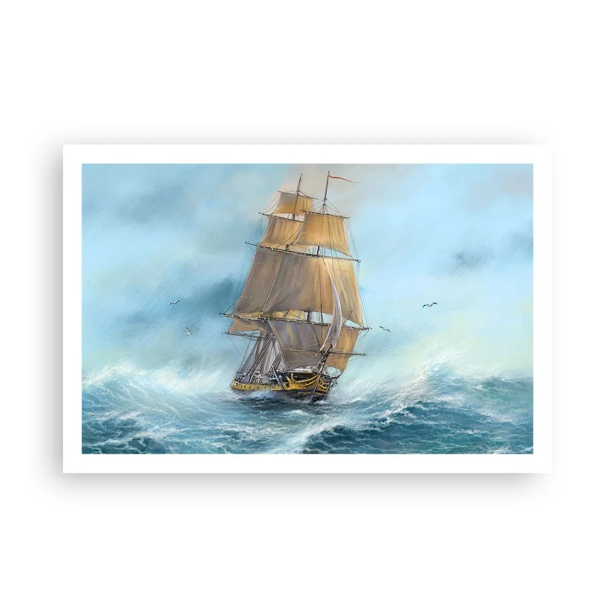 Poster - Über die Wellen gleiten - 91x61 cm