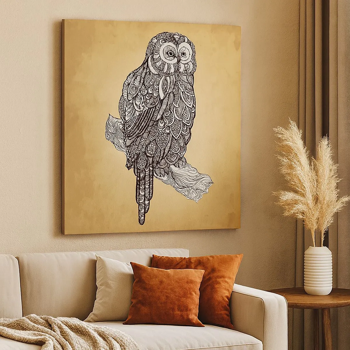 Bild auf Leinwand - Leinwandbild - Kunstvolle Ornamente der Weisheit - 30x30 cm