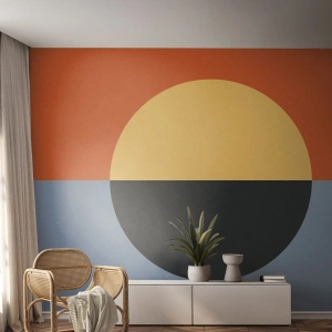 Fototapete Standard Eco - Eine Komposition aus Wärme und Kühle - Abstraktion, Stück, Grafik - 350x256 cm