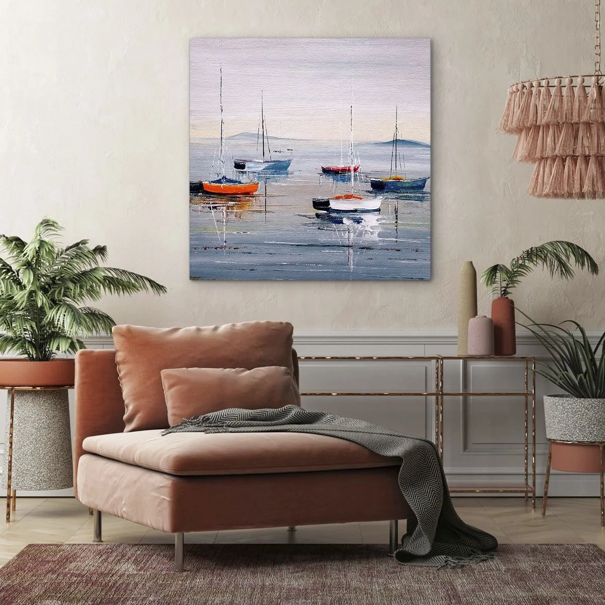 Bild auf Leinwand - Leinwandbild - Wohlverdiente Ruhe - 40x40 cm