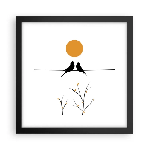 Poster in einem schwarzem Rahmen - Abend der Nachtigallen - 30x30 cm