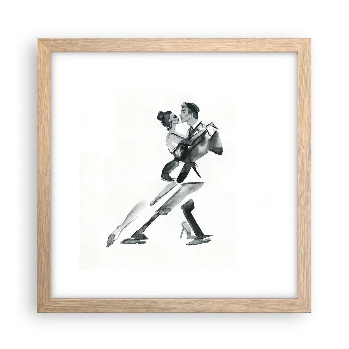 Poster in einem Rahmen aus heller Eiche - In einem Schlag - 30x30 cm