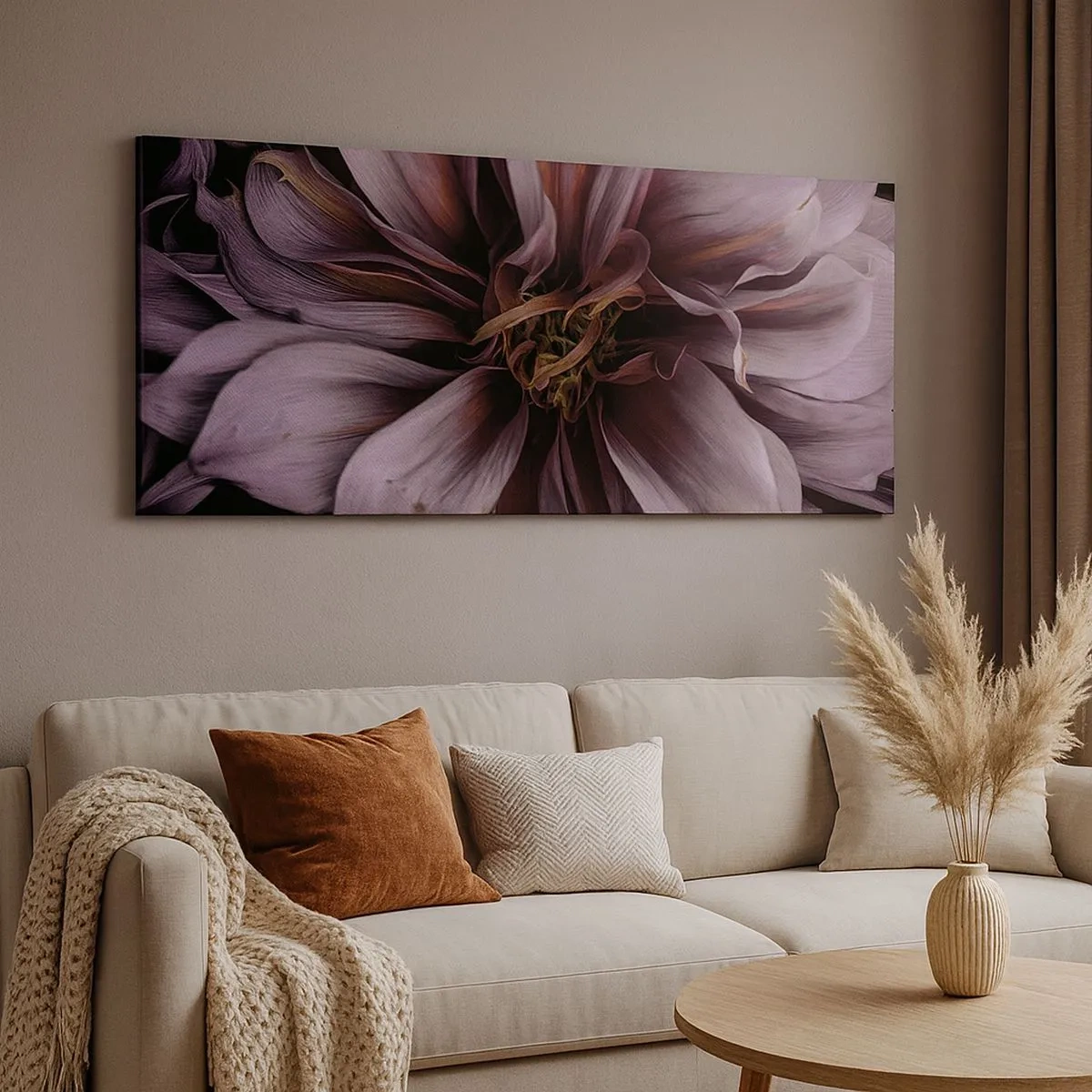 Bild auf Leinwand - Leinwandbild - Ein Blumenherz - 100x40 cm