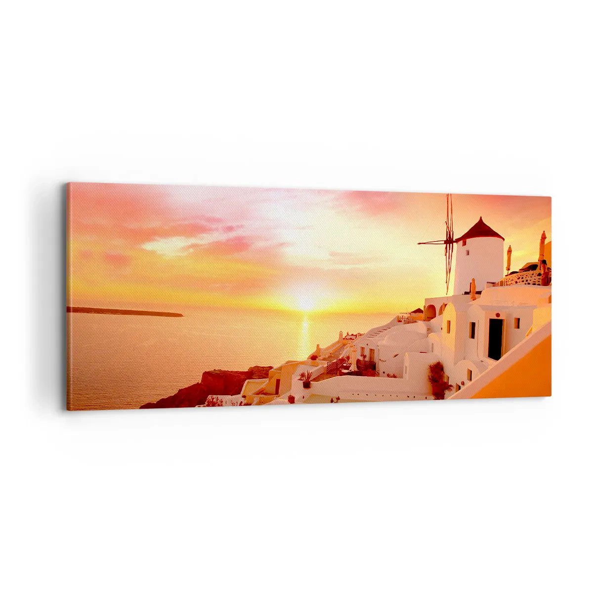 Bild auf Leinwand - Leinwandbild - In Weiß und Gold schmelzen - 100x40 cm