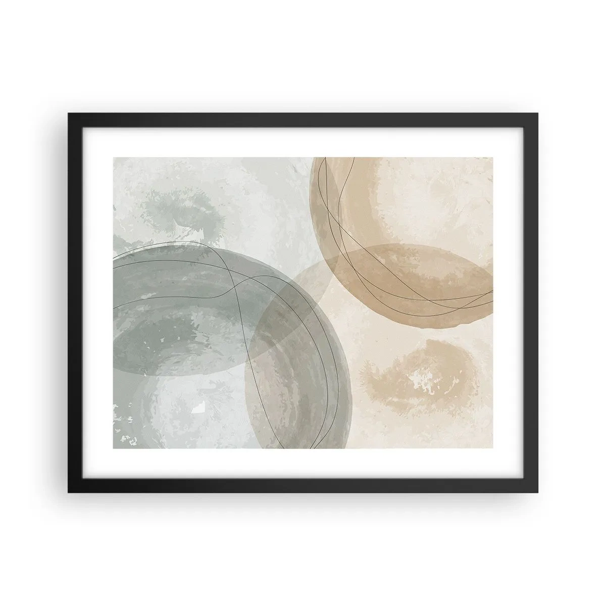 Poster in einem schwarzem Rahmen - Welten durchdringen - 50x40 cm