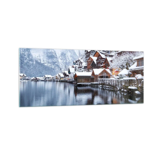 Glasbild - Bild auf glas - In winterlicher Dekoration - 100x40 cm