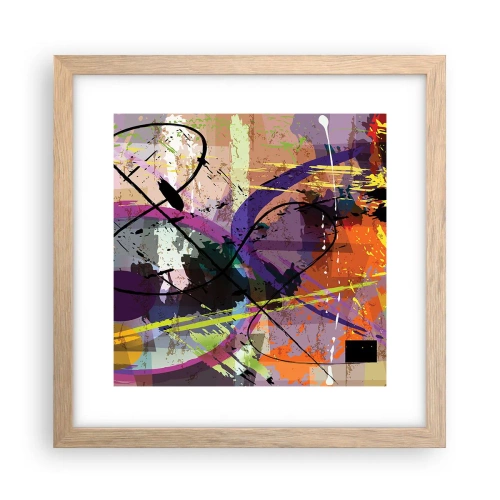 Poster in einem Rahmen aus heller Eiche - Du kannst geradeaus oder umhergehen - 30x30 cm