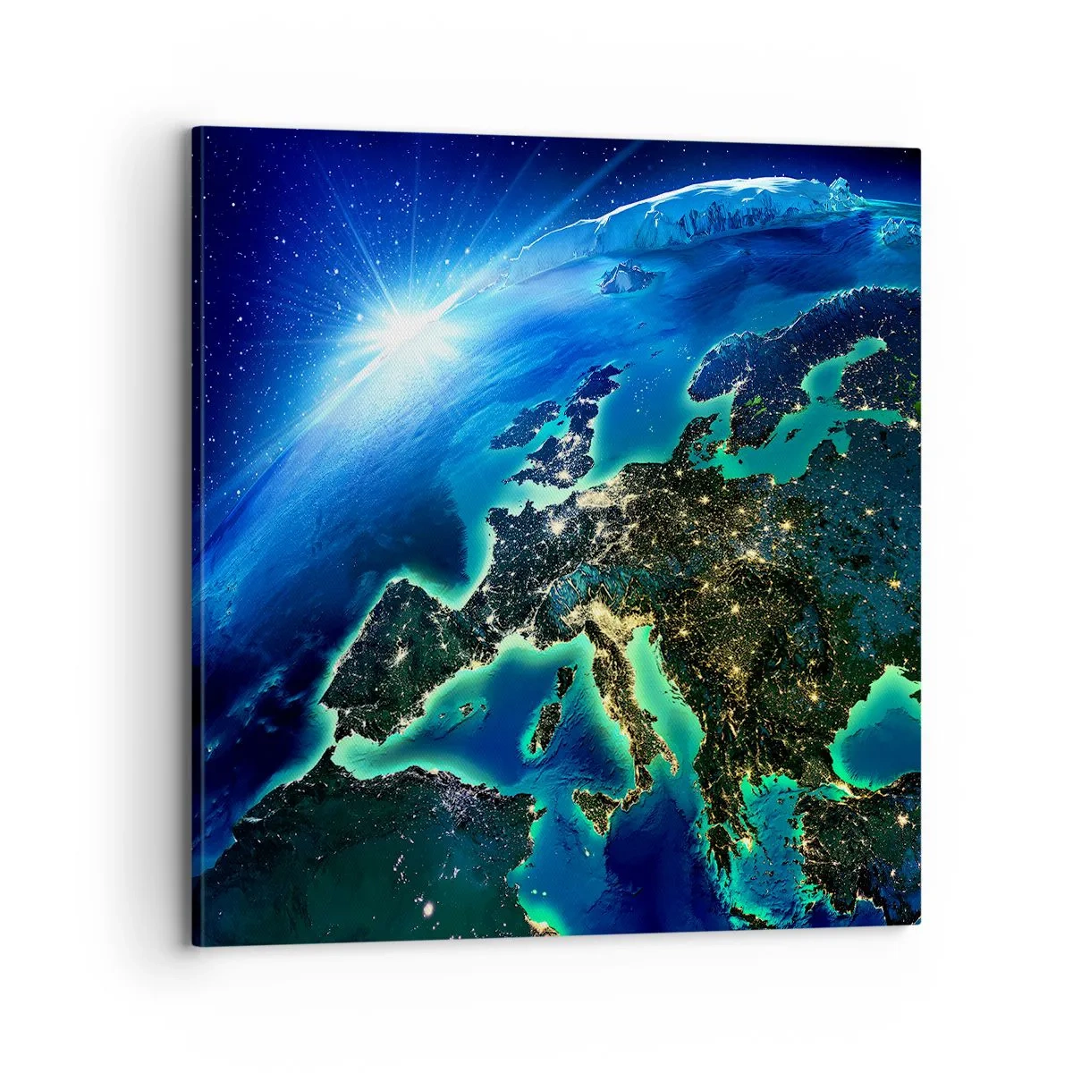 Bild auf Leinwand - Leinwandbild - Funkelndes Europa - 70x70 cm