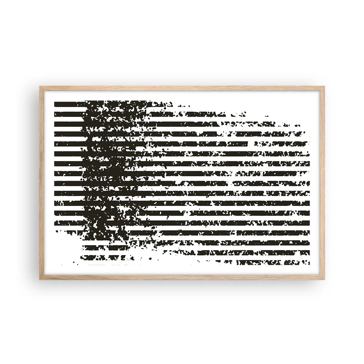 Poster in einem Rahmen aus heller Eiche - Rhythmus und Rauschen - 91x61 cm