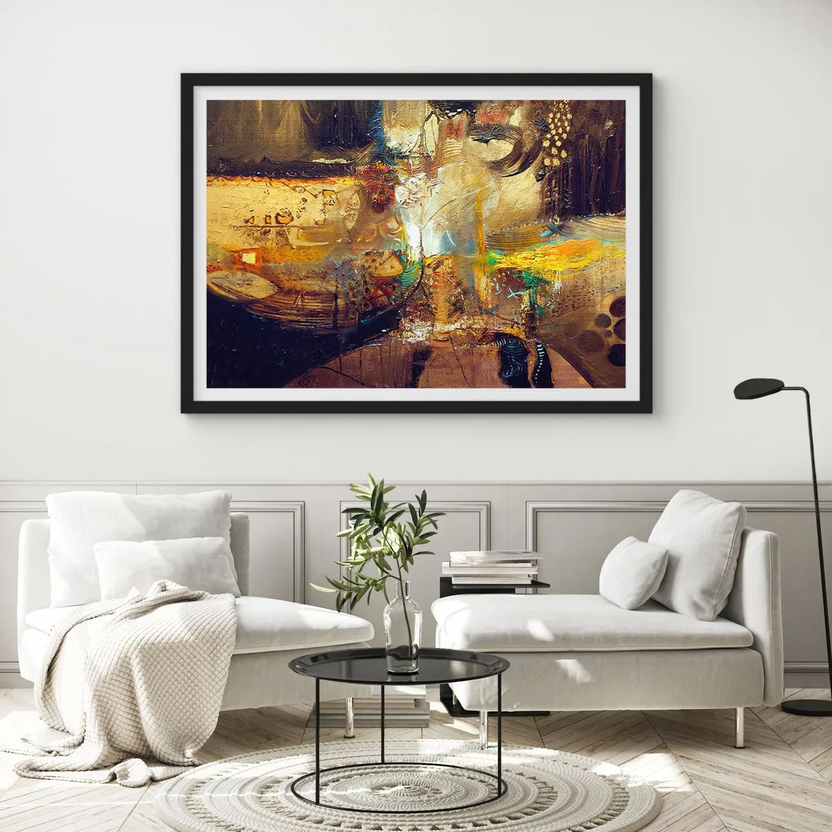 Poster in einem schwarzem Rahmen - Kalt, wärmer, heiß - 91x61 cm