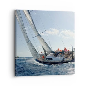 Bild auf Leinwand - Leinwandbild - Lass den Besseren sich durchsetzen - 30x30 cm