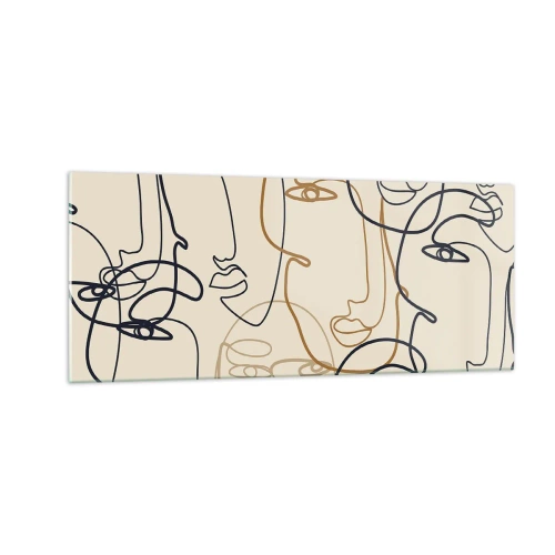 Glasbild - Bild auf glas - Das Porträt wird multipliziert - 100x40 cm