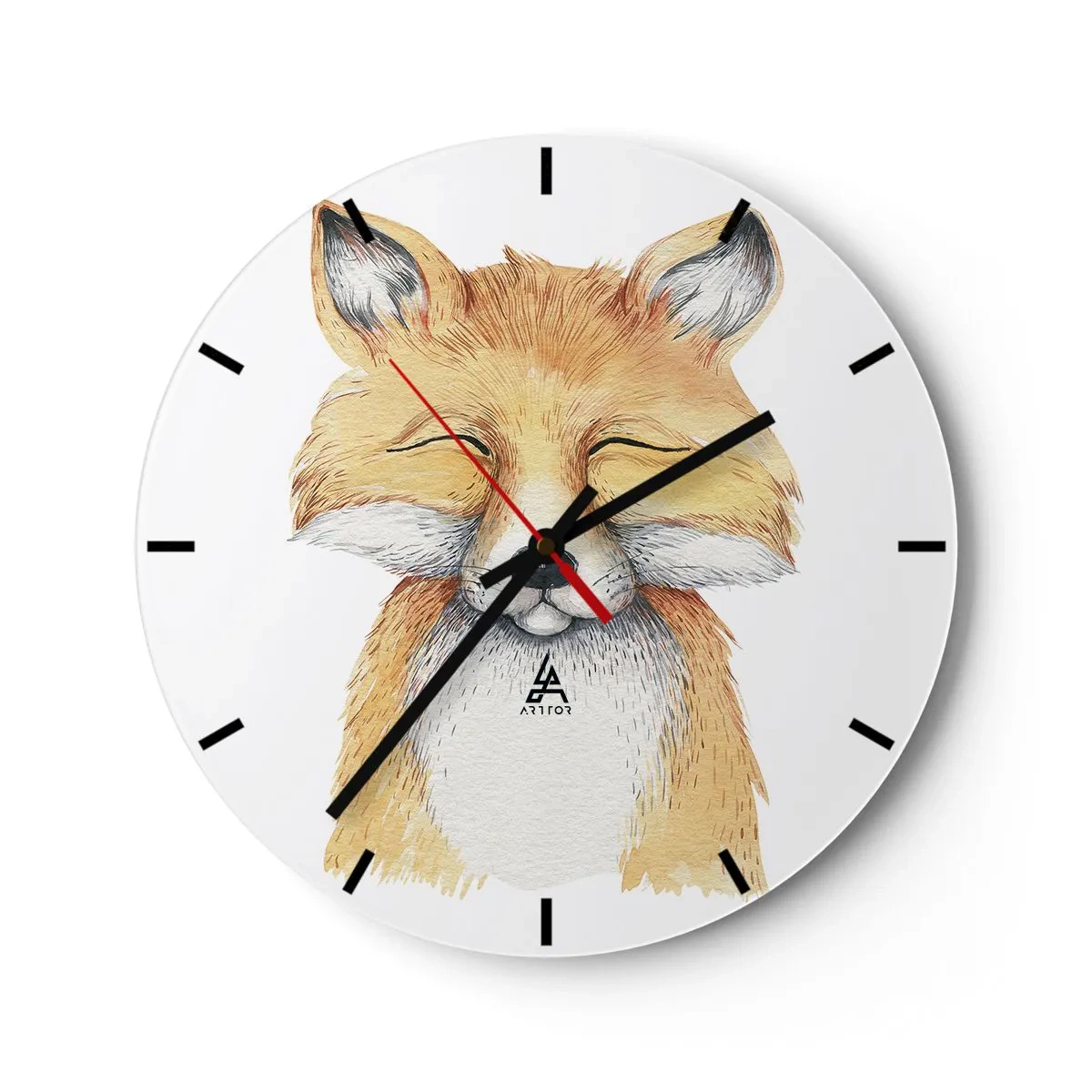 Wanduhr - Glasuhr - Fuchsstimmungen - 40x40 cm