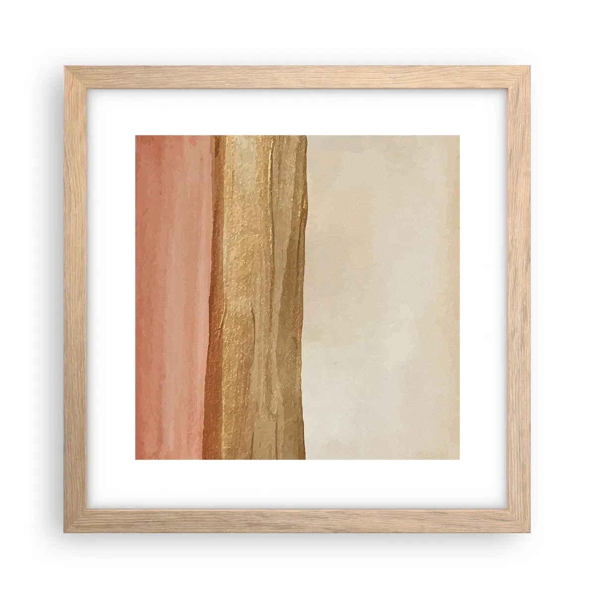 Poster in einem Rahmen aus heller Eiche - Vertikale Komposition - 30x30 cm