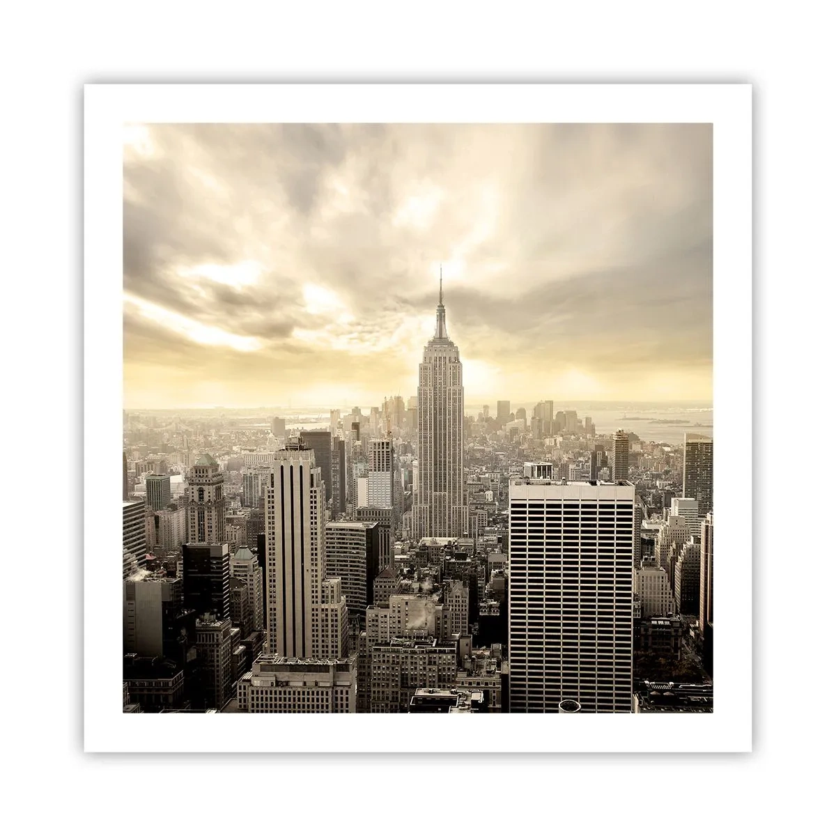 Poster - New York aus Grau - 60x60 cm