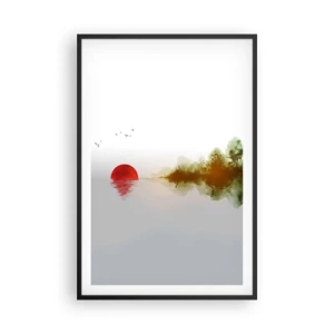 Poster in einem schwarzem Rahmen - Versprechen der Ruhe - 61x91 cm