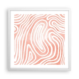 Poster in einem weißen Rahmen - Im Korallenlabyrinth - 50x50 cm