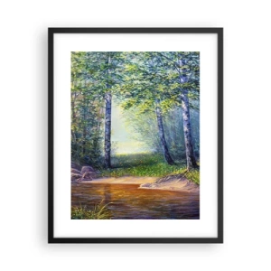 Poster in einem schwarzem Rahmen - Idyllische Landschaft - 40x50 cm