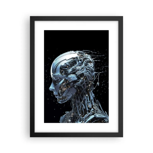 Poster in einem schwarzem Rahmen - Technologie ist eine Frau - 30x40 cm
