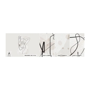 Fototapeten Muster Selbstklebend Deluxe Sticker - Die Kunst der Verführung - Frau, Grafik, Stück - 100x30 cm