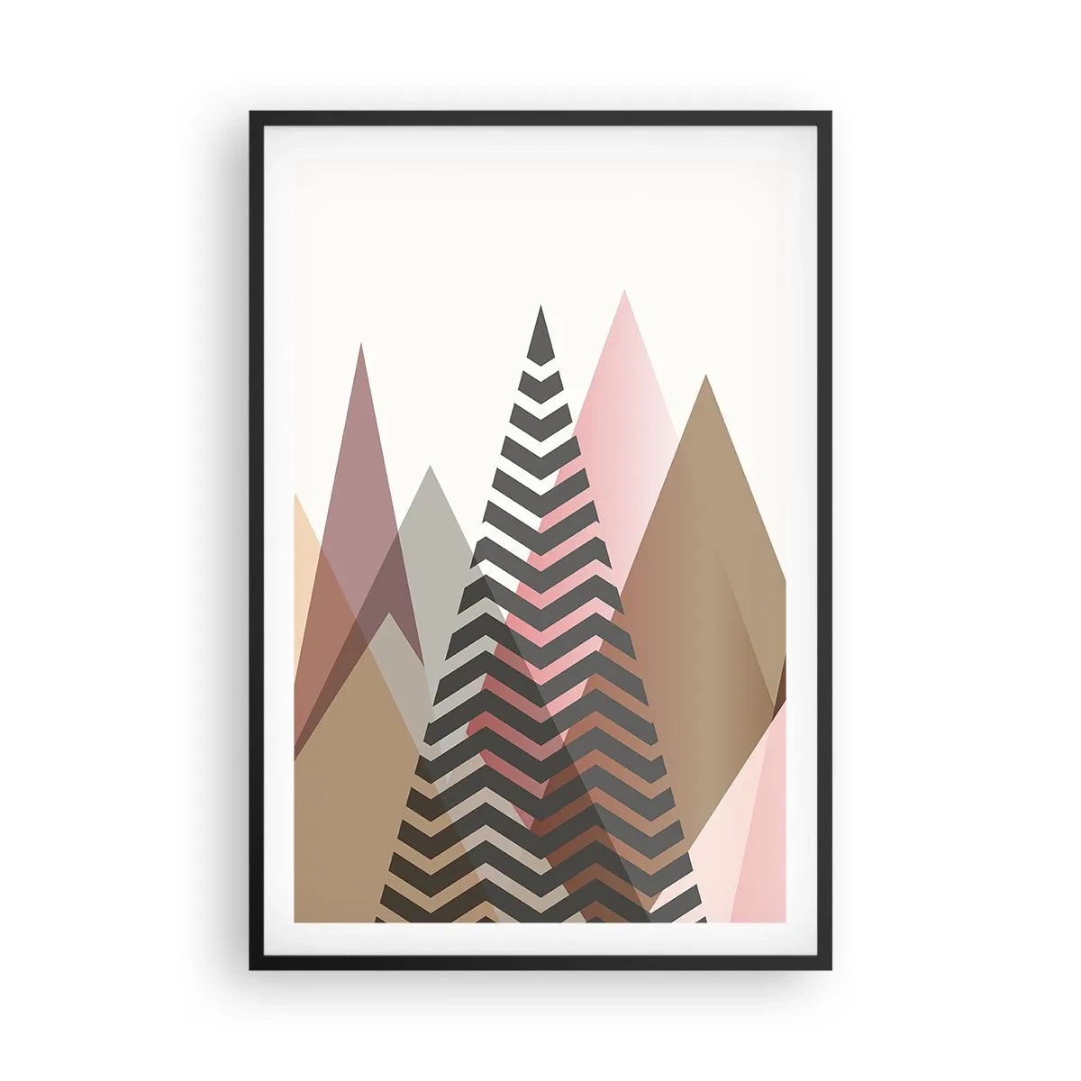 Poster in einem schwarzem Rahmen - Pyramidale Aussicht - 61x91 cm