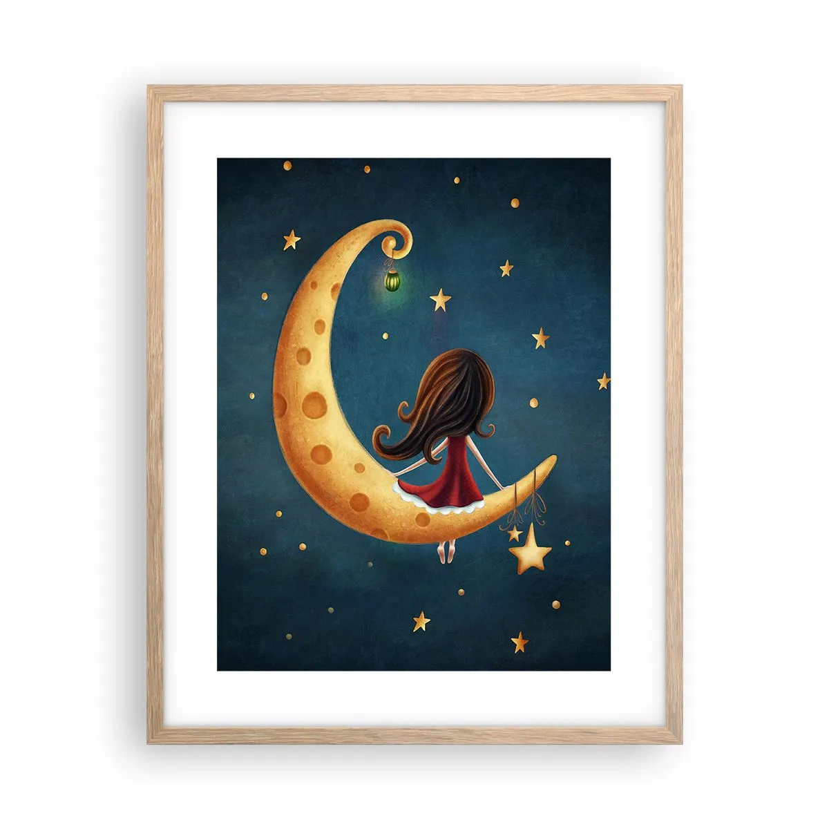 Poster in einem Rahmen aus heller Eiche - Einmal… - 40x50 cm