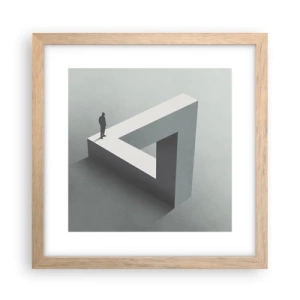 Poster in einem Rahmen aus heller Eiche - Es ist also doch möglich - 30x30 cm
