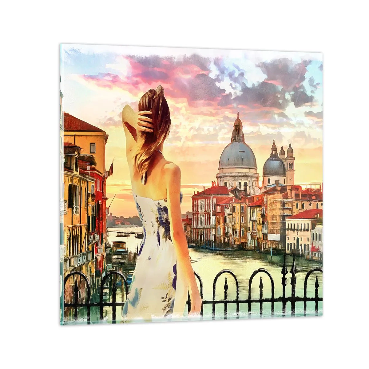 Glasbild - Bild auf glas - Als Abenteuer nur in ... - 70x70 cm