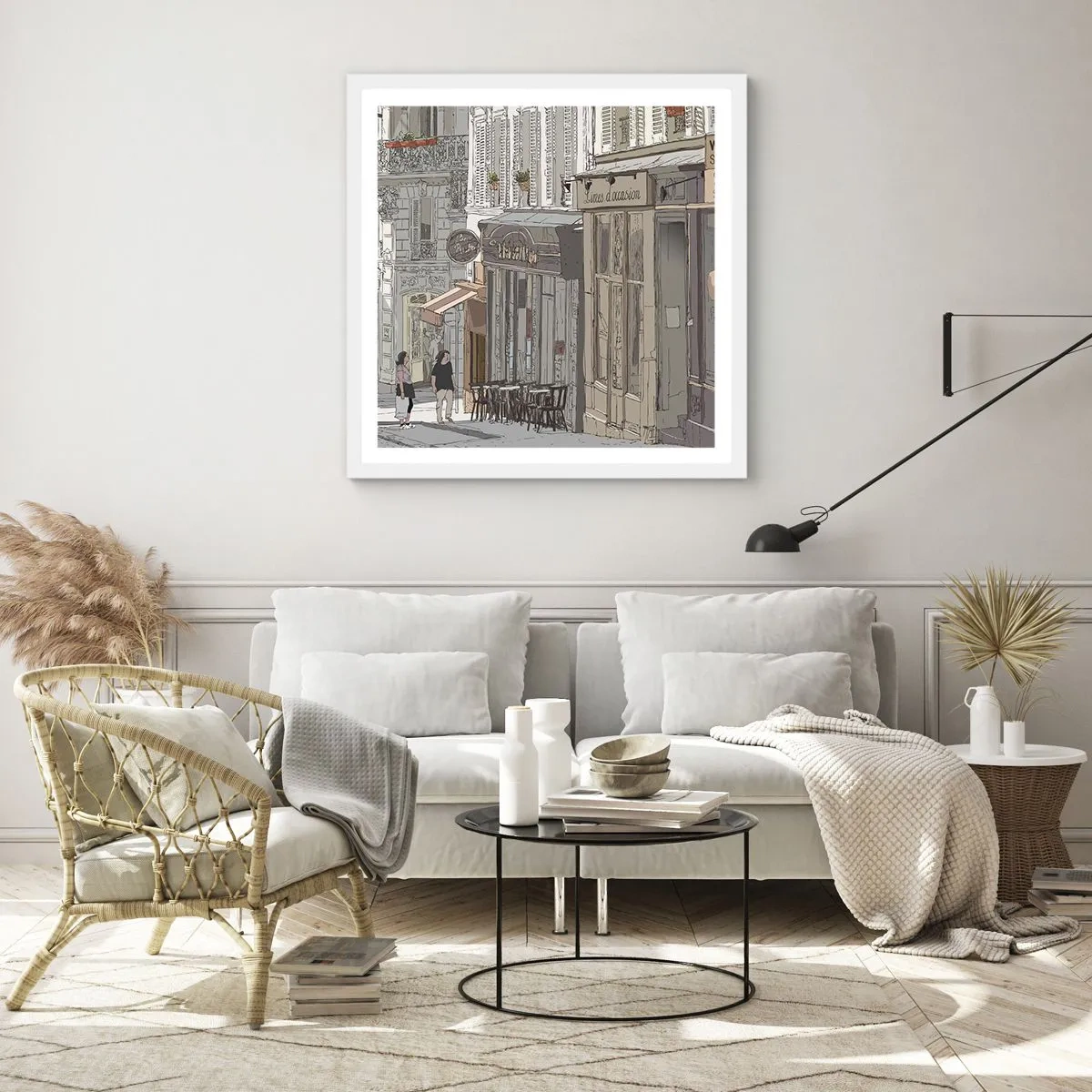 Poster in einem weißen Rahmen - Stadtfreuden - 50x50 cm