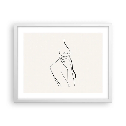 Poster in einem weißen Rahmen - Eine Welle der Melancholie - 50x40 cm