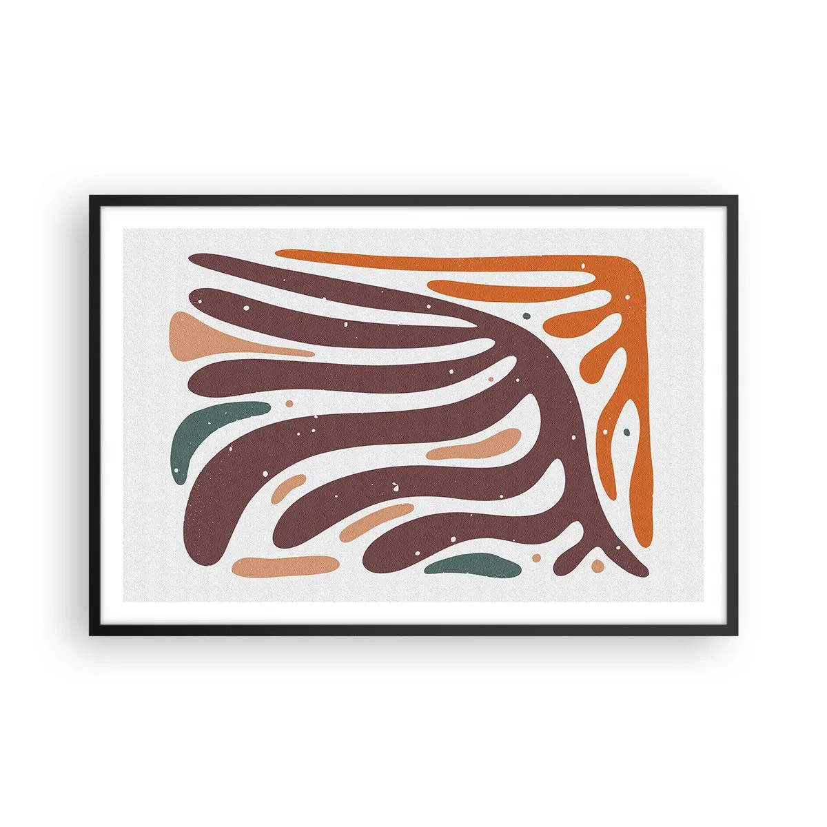 Poster in einem schwarzem Rahmen - Strahlende organische Komposition - 91x61 cm
