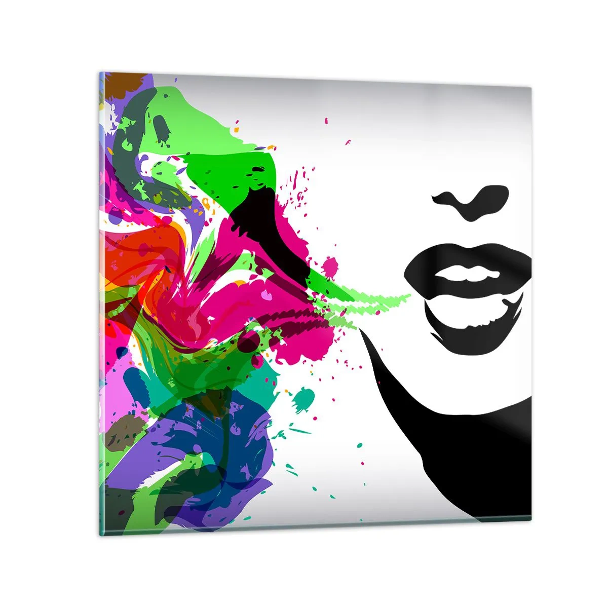 Glasbild - Bild auf glas - Eine Geschichte in den Farben des Regenbogens - 70x70 cm