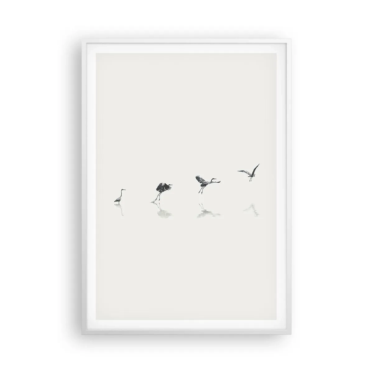 Poster in einem weißen Rahmen - Vier einfache Schritte - 70x100 cm